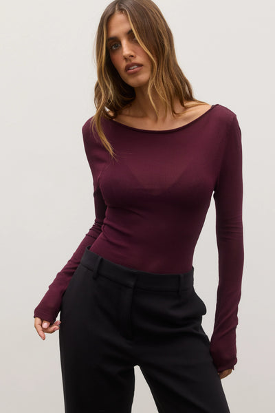 BAYSE MANI TOP PLUM