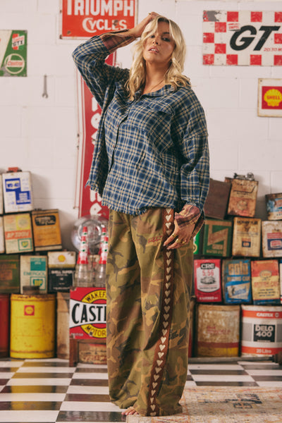 SABBI RAVING HEARTS DRILL PANTS CAMO