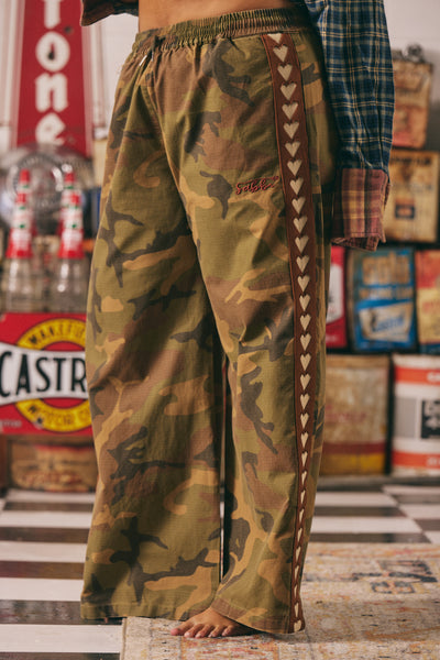 SABBI RAVING HEARTS DRILL PANTS CAMO