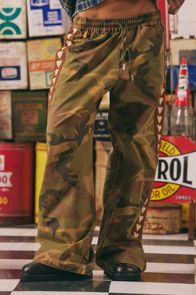 SABBI RAVING HEARTS DRILL PANTS CAMO