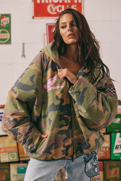 SABBI BE KIND BOMBER JACKET CAMO | BABY LEMONADE STORE