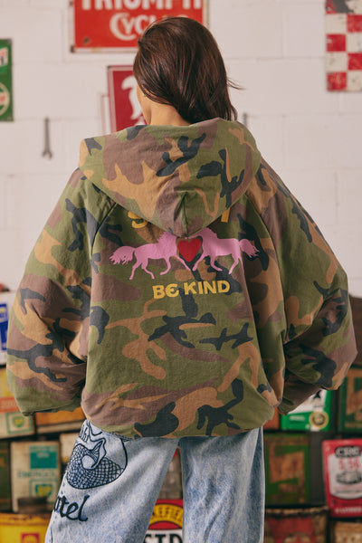 SABBI BE KIND BOMBER JACKET CAMO | BABY LEMONADE STORE