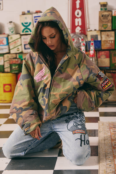 SABBI BE KIND BOMBER JACKET CAMO | BABY LEMONADE STORE