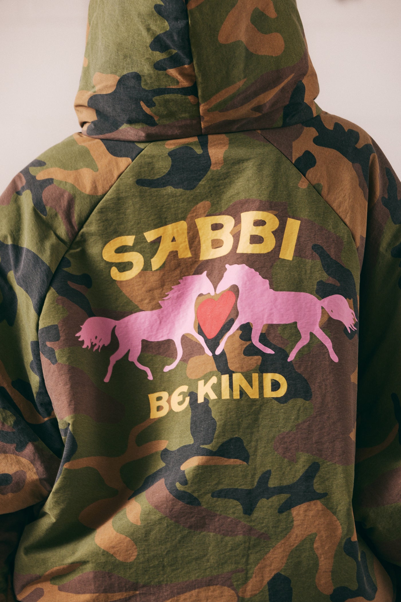 SABBI BE KIND BOMBER JACKET CAMO | BABY LEMONADE STORE