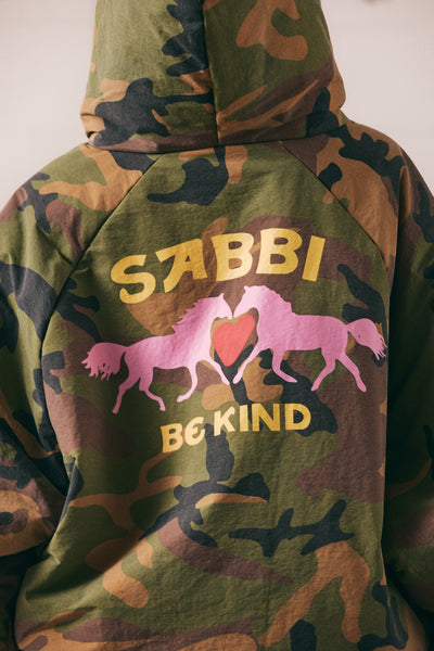 SABBI BE KIND BOMBER JACKET CAMO | BABY LEMONADE STORE