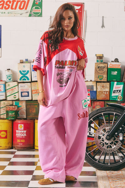 SABBI MERMAID RACING TRACK PANTS PINK