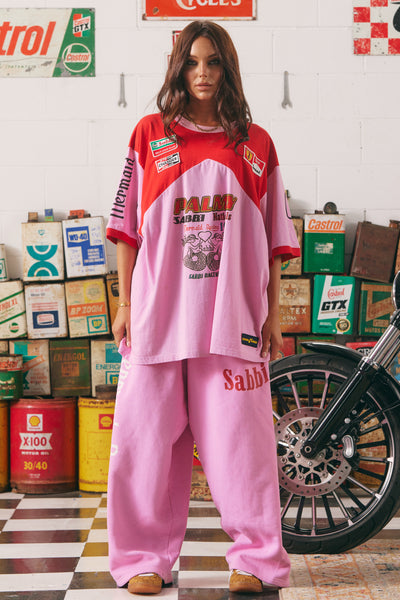 SABBI THE MERMAID RACING VERY OVERSIZED TEE PINK