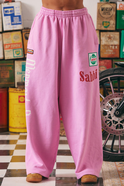 SABBI MERMAID RACING TRACK PANTS PINK