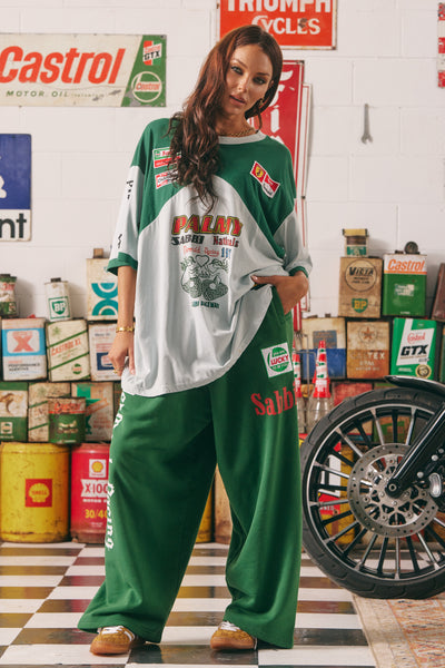 SABBI THE MERMAID RACING VERY OVERSIZED TEE GREEN