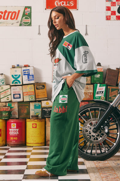 SABBI THE MERMAID RACING VERY OVERSIZED TEE GREEN