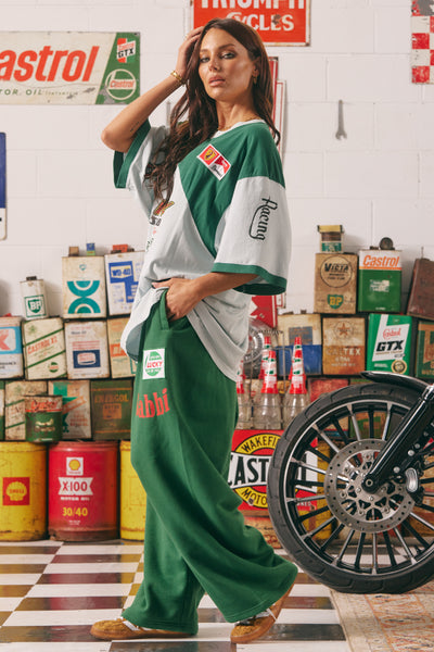 SABBI MERMAID RACING TRACK PANTS GREEN