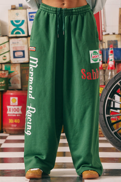 SABBI MERMAID RACING TRACK PANTS GREEN
