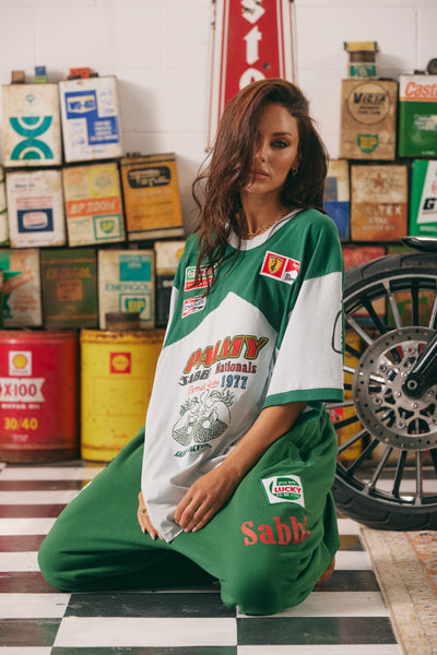 SABBI THE MERMAID RACING VERY OVERSIZED TEE GREEN