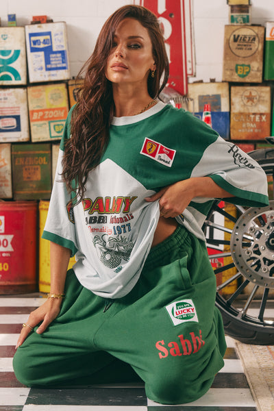 SABBI THE MERMAID RACING VERY OVERSIZED TEE GREEN