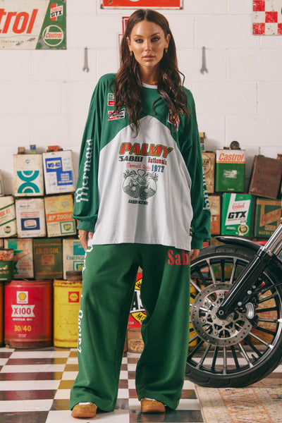 SABBI MERMAID RACING LONG SLEEVE TEE GREEN