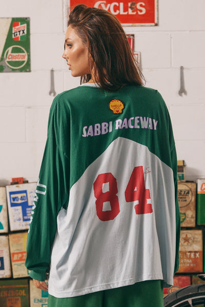 SABBI MERMAID RACING LONG SLEEVE TEE GREEN