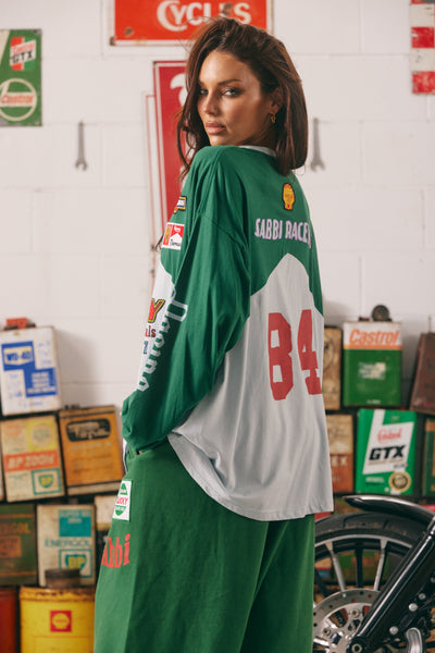 SABBI MERMAID RACING LONG SLEEVE TEE GREEN