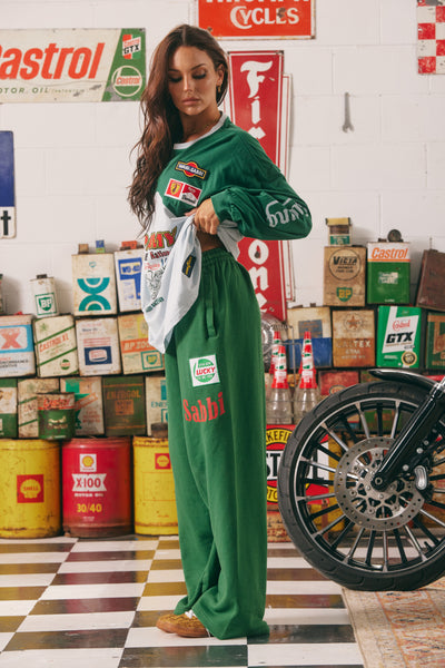 SABBI MERMAID RACING TRACK PANTS GREEN