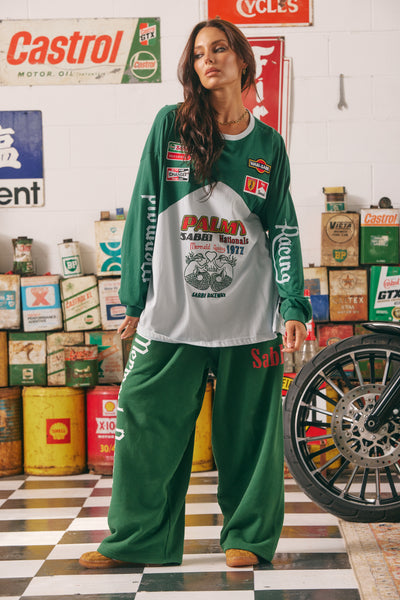 SABBI MERMAID RACING LONG SLEEVE TEE GREEN