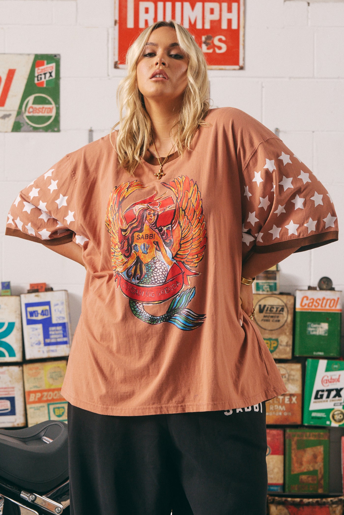 SABBI THE BIG BRENDA VERY OVERSIZED TEE CLAY