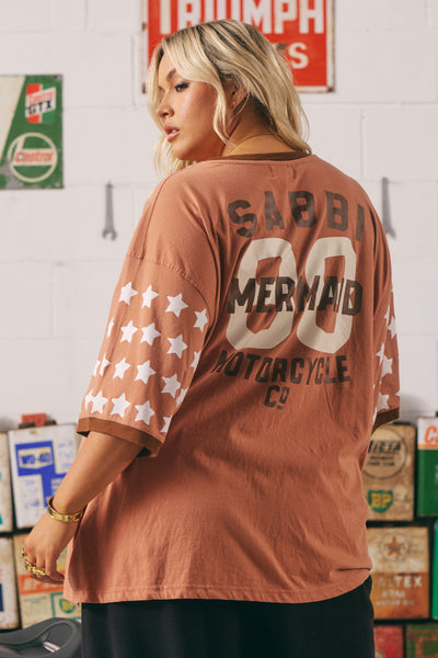 SABBI THE BIG BRENDA VERY OVERSIZED TEE CLAY