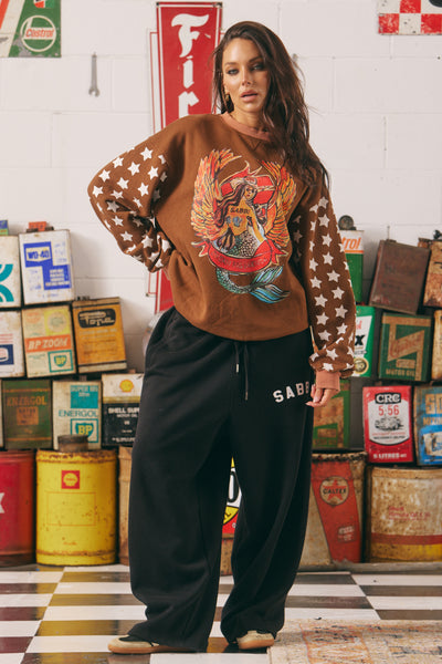 SABBI THE DREAM BIG BRENDA BLACK  DIEGO SWEATSHIRT | BABY LEMONADE STORE