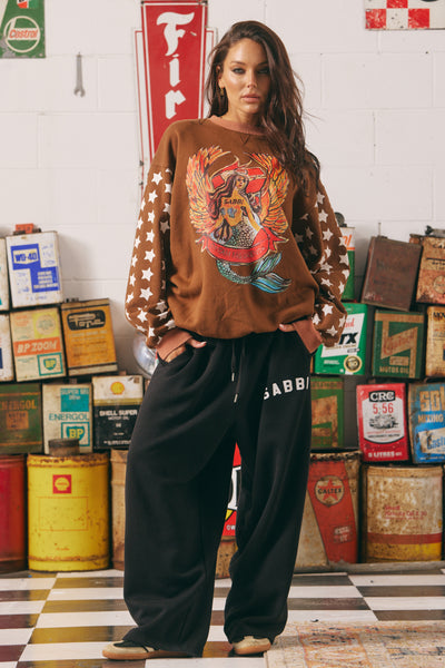 SABBI THE DREAM BIG BRENDA BLACK  DIEGO SWEATSHIRT | BABY LEMONADE STORE