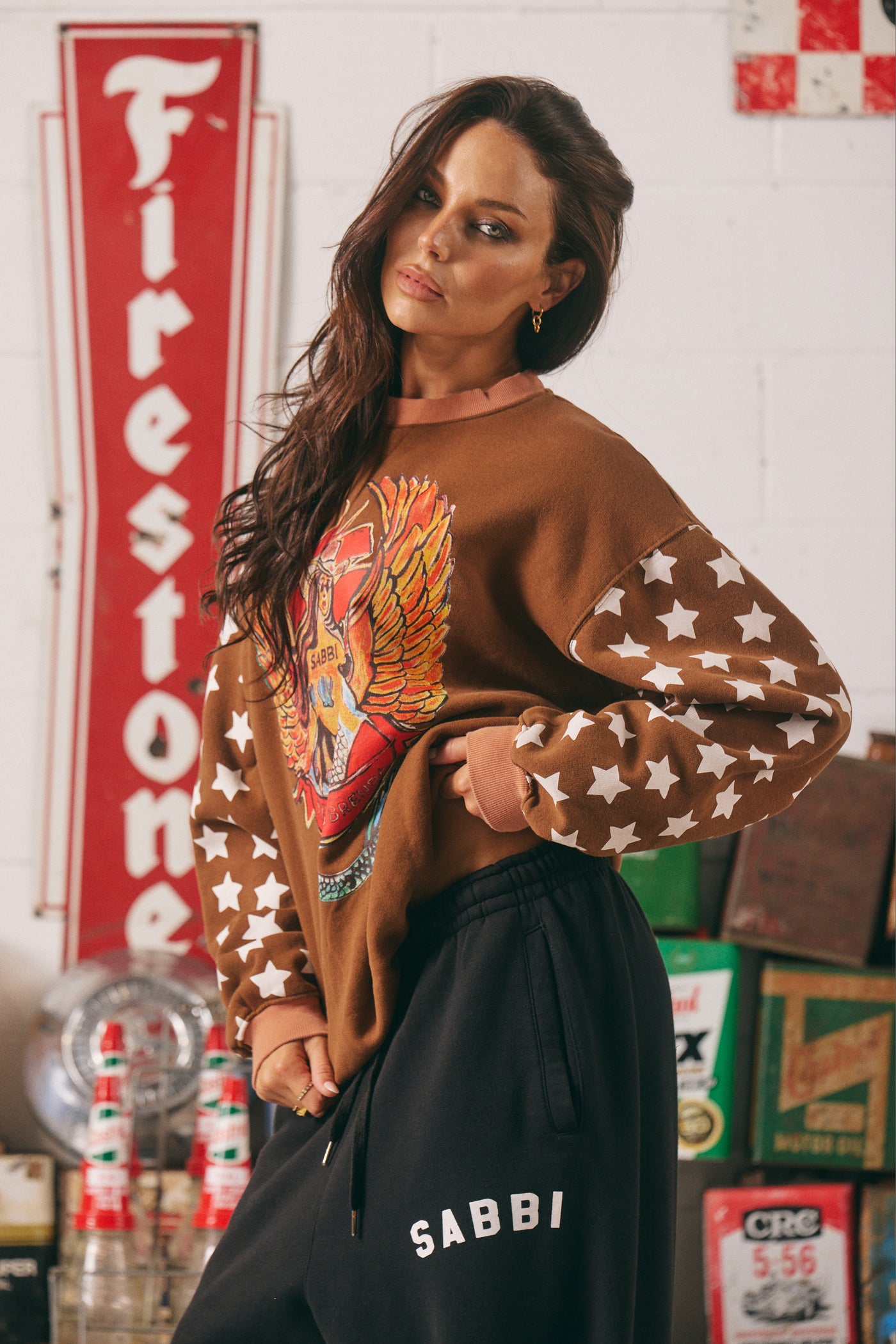 SABBI THE DREAM BIG BRENDA BLACK  DIEGO SWEATSHIRT | BABY LEMONADE STORE