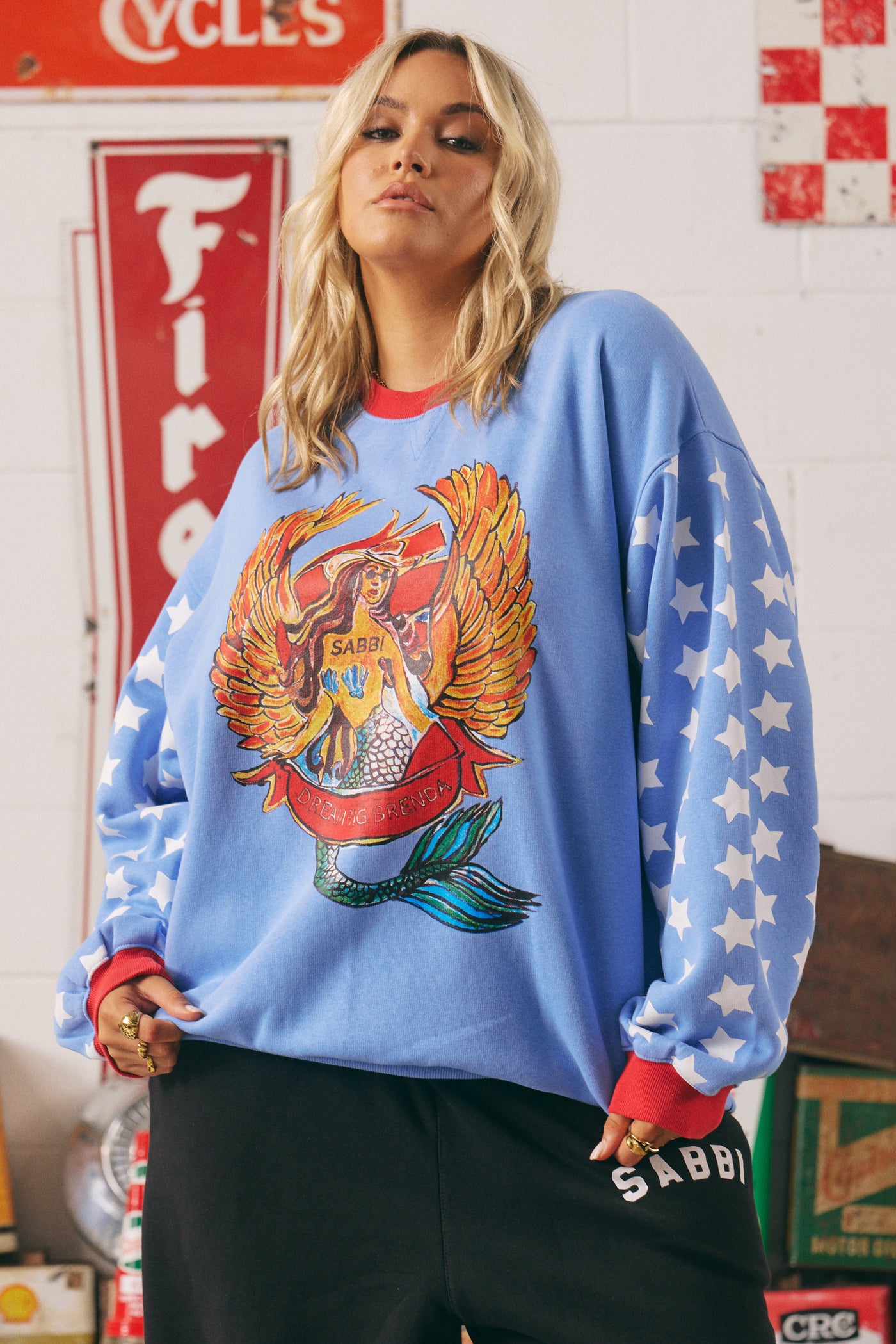 SABBI THE DREAM BIG BRENDA PERIWINKLE DIEGO SWEATSHIRT | BABY LEMONADE STORE