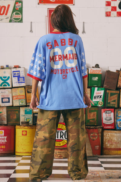 SABBI THE BIG BRENDA VERY OVERSIZED TEE PERIWINKLE