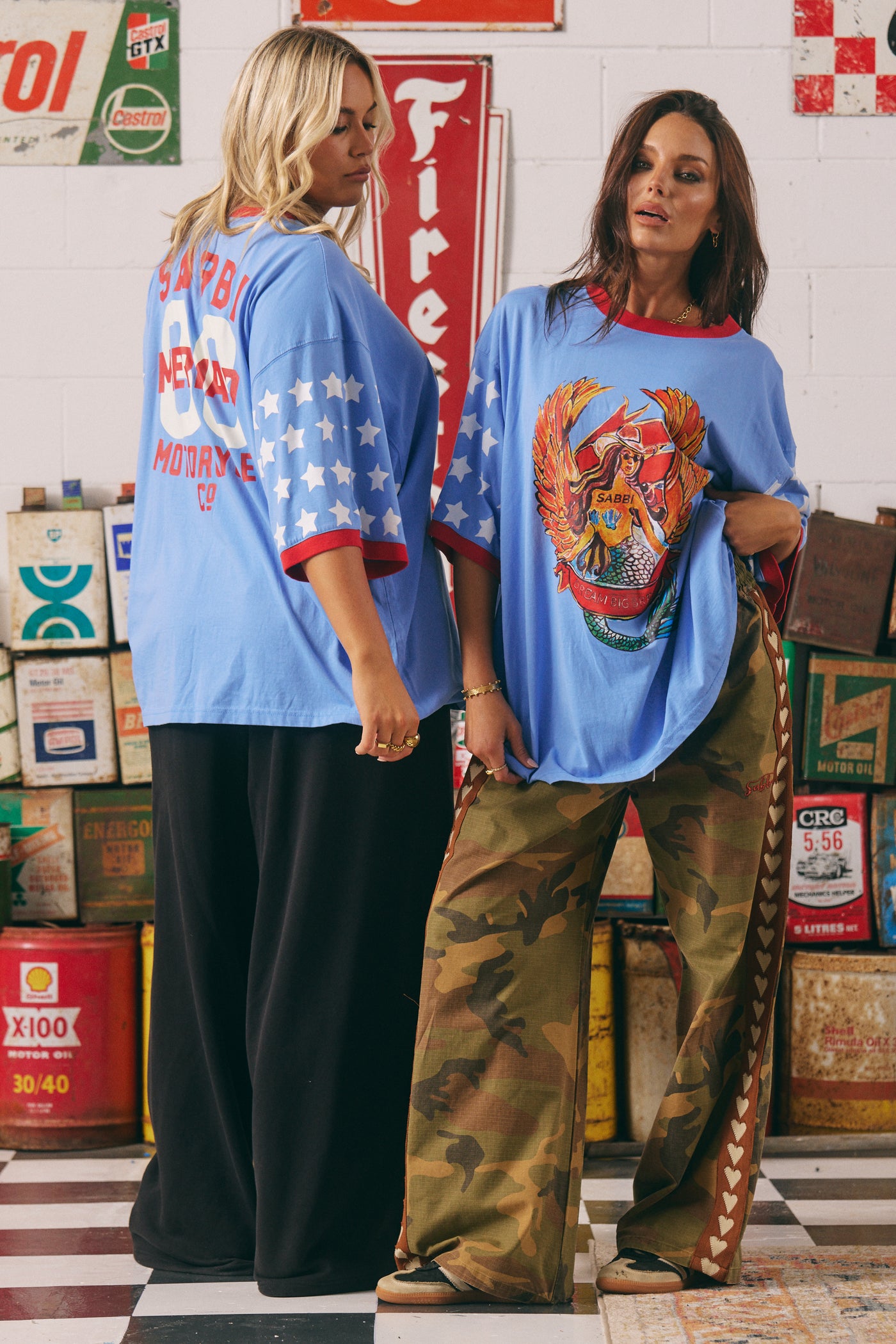 SABBI THE BIG BRENDA VERY OVERSIZED TEE PERIWINKLE