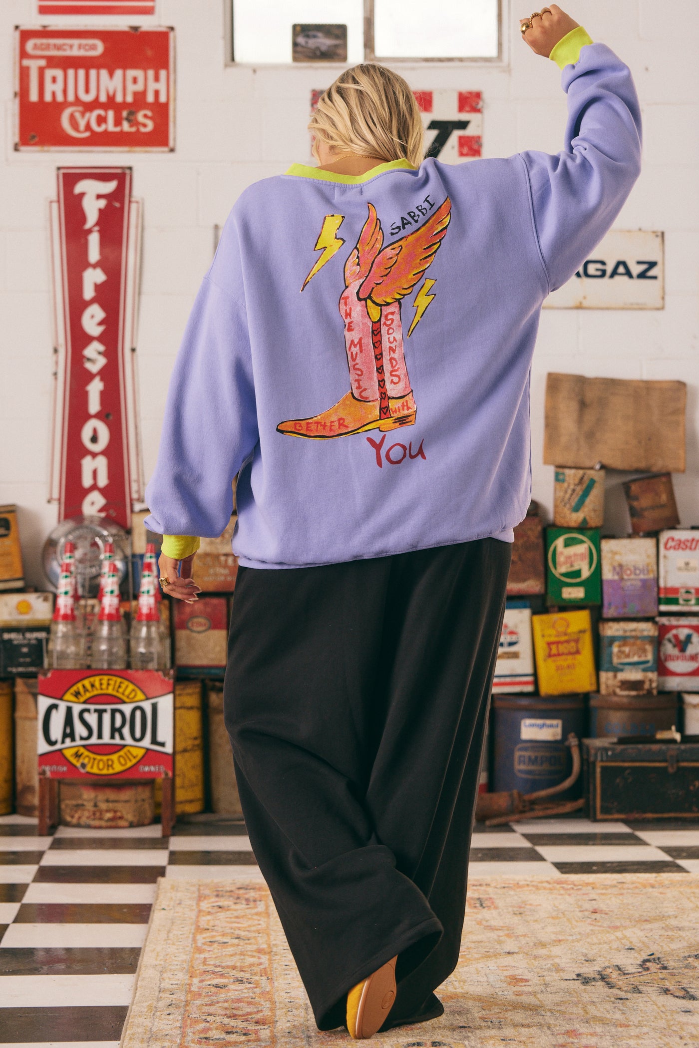 SABBI BORN ORIGINAL V-NECK SWEATSHIRT  | BABY LEMONADE STORE