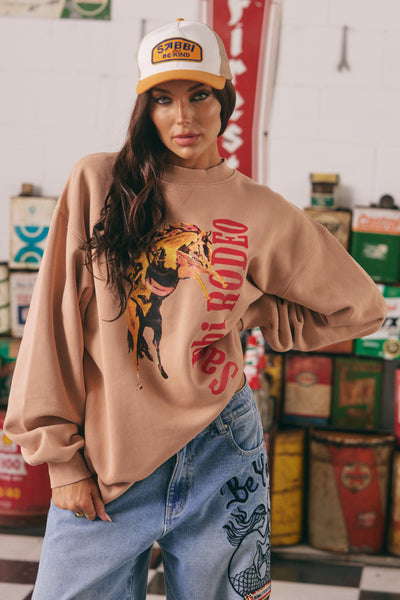 SABBI THE RODEO DIEGO SWEATSHIRT BLUSH | BABY LEMONADE STORE
