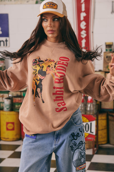 SABBI THE DIEGO SWEATSHIRT RODEO BLUSH
