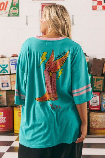 SABBI BORN ORIGINAL V-NECK TEE  | BABY LEMONADE STORE
