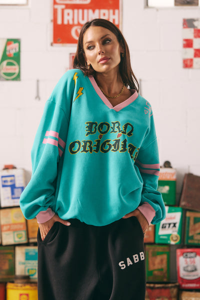 SABBI BORN ORIGINAL V-NECK SWEATSHIRT  | BABY LEMONADE STORE