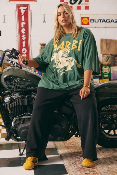 SABBI THE RHINESTONE TEE GREEN  | BABY LEMONADE STORE