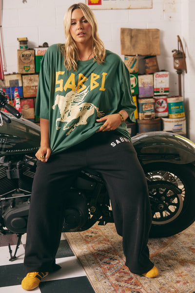 SABBI THE RHINESTONE TEE GREEN  | BABY LEMONADE STORE