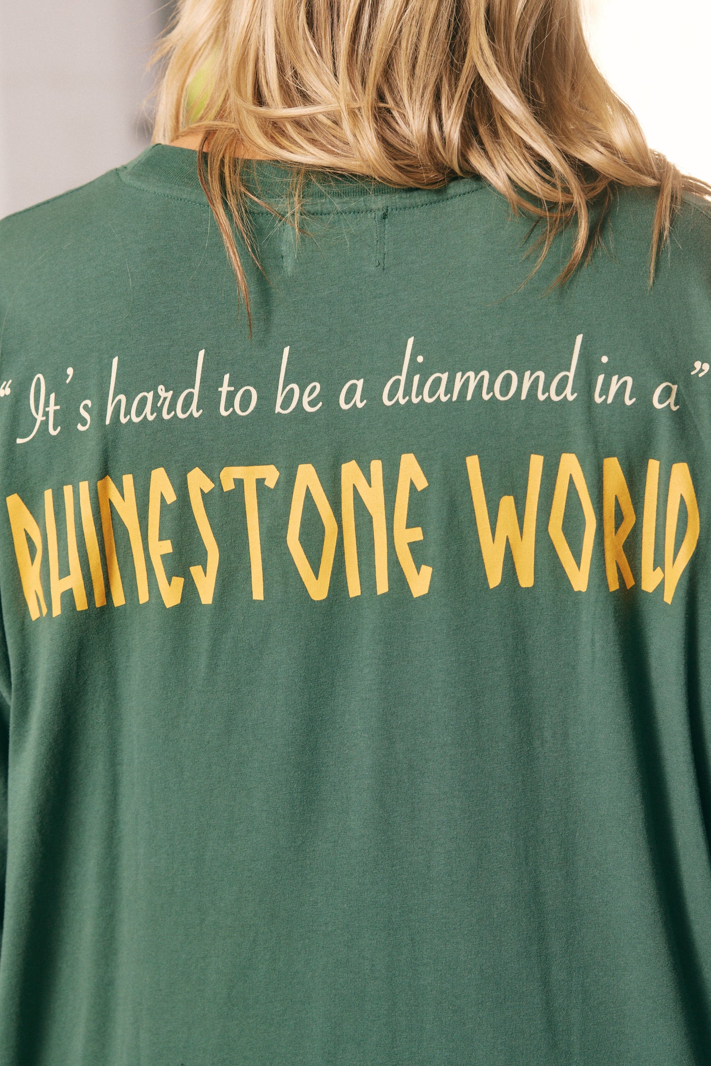 SABBI THE RHINESTONE TEE GREEN  | BABY LEMONADE STORE