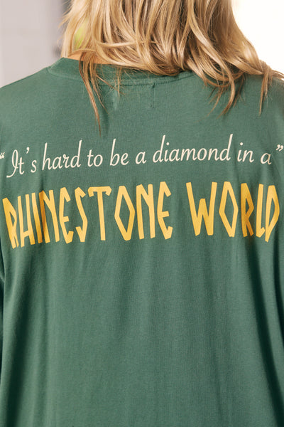 SABBI THE RHINESTONE TEE GREEN  | BABY LEMONADE STORE