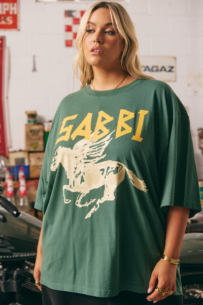 SABBI THE RHINESTONE TEE GREEN  | BABY LEMONADE STORE