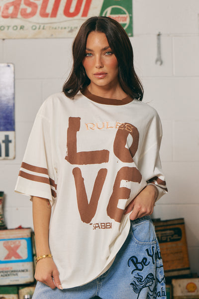 SABBI OVERSIZED LOVE REVOLUTION TEE  | BABY LEMONADE STORE