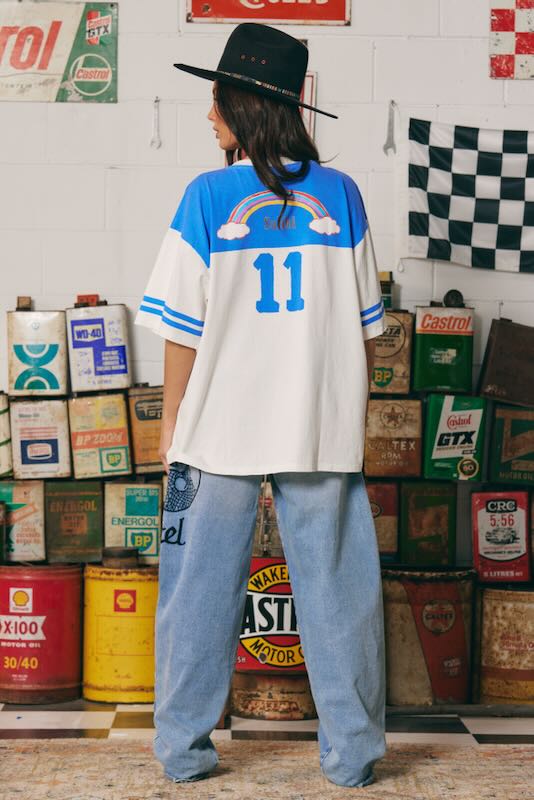 SABBI THE  PONY CLUB BOYFRIEND TEE BLUE| BABY LEMONADE STORE