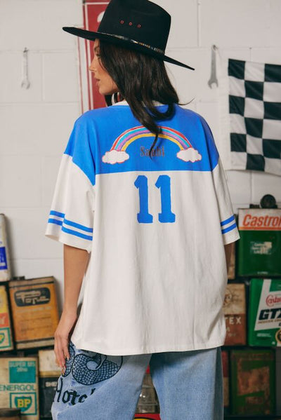 SABBI THE  PONY CLUB BOYFRIEND TEE BLUE| BABY LEMONADE STORE