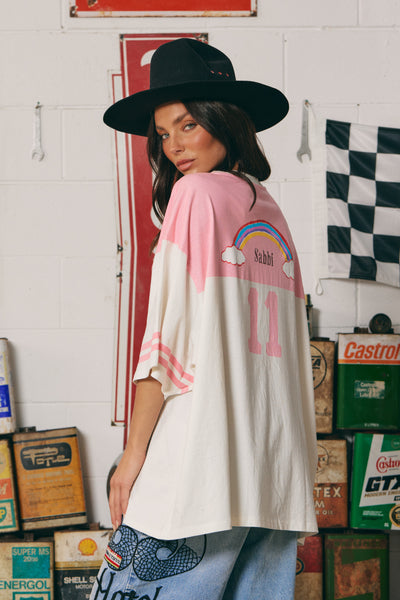 SABBI THE  PONY CLUB BOYFRIEND TEE PINK | BABY LEMONADE STORE