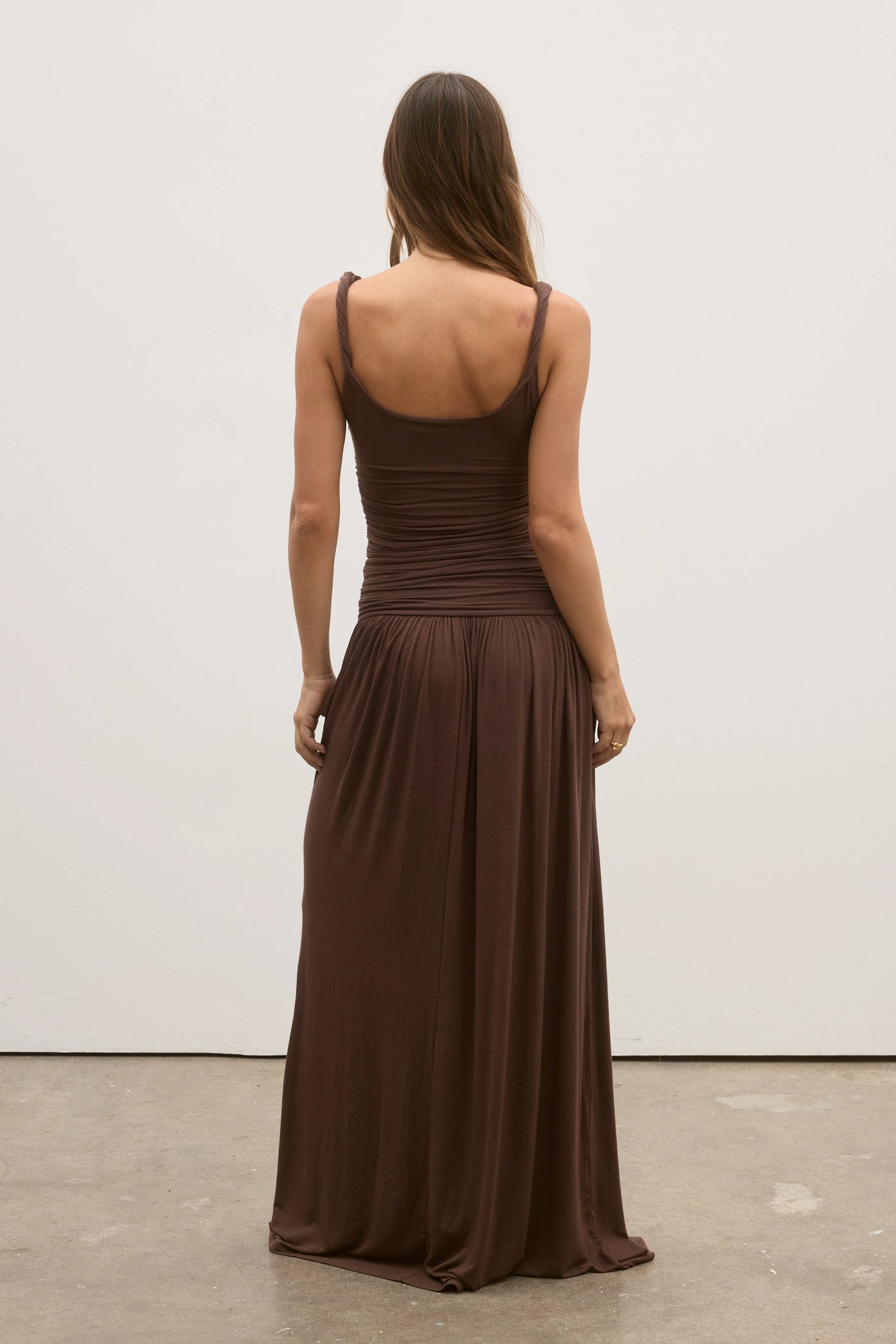 BAYSE LYRA DRESS CHOCOLATE