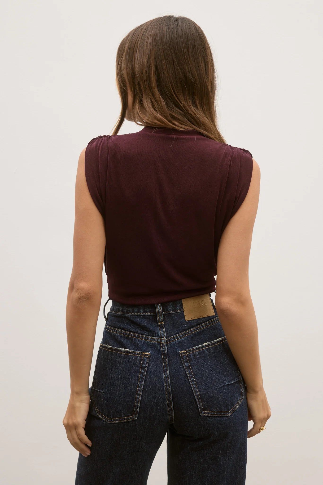 BAYSE ESME TOP BURGUNDY