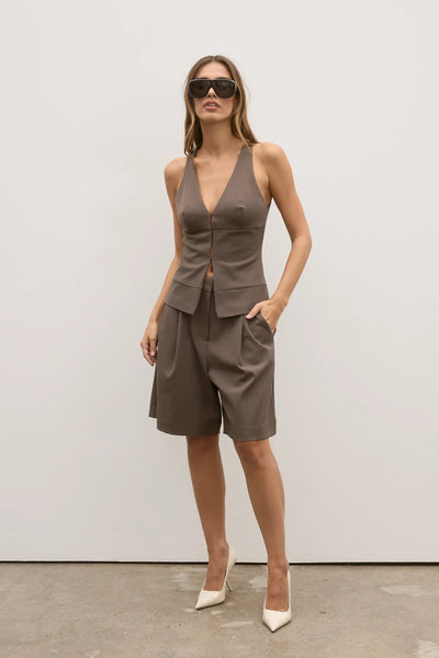 BAYSE REEVE HALTER TOP MINK