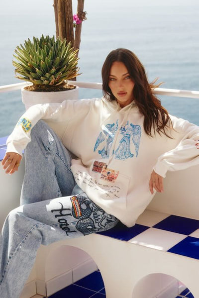 SABBI GREECE LOVES NOTES HOODIE SNOW