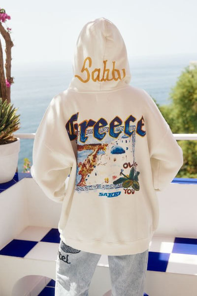 SABBI GREECE LOVES NOTES HOODIE SNOW